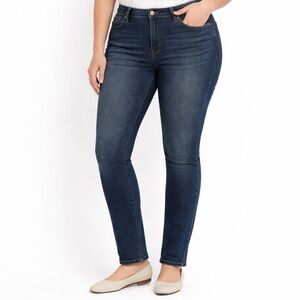 Wonderly Mid Rise Skinny Blue Jeans Womens Size 16 Medium Wash Cotton Spandex